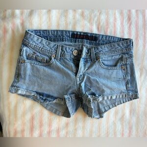 Low Rise Denim Shorts